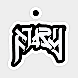 White calligraphy Sticker